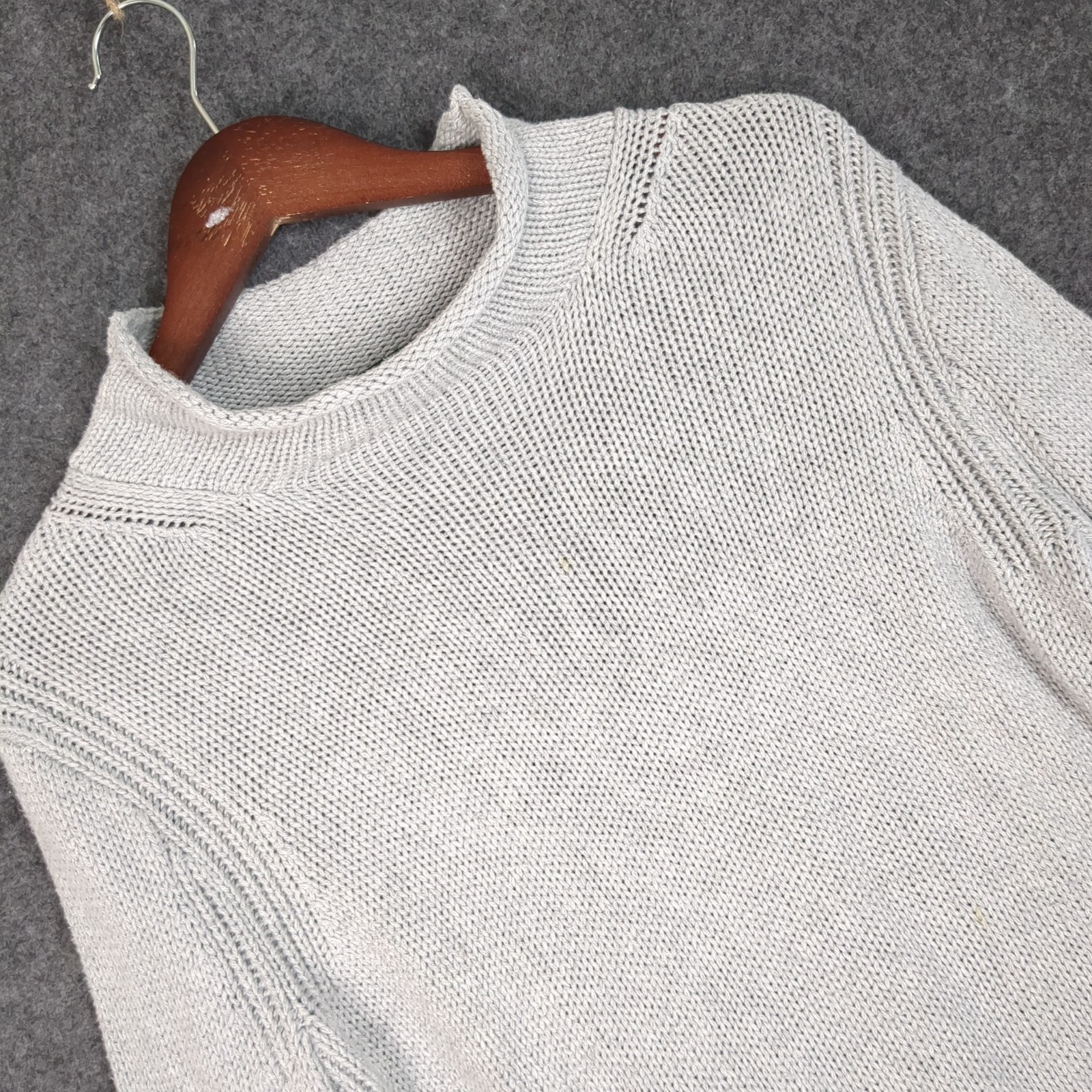 J Crew Always Heather Gray Mock Neck Knit Pullover Sweater Womens Medium M